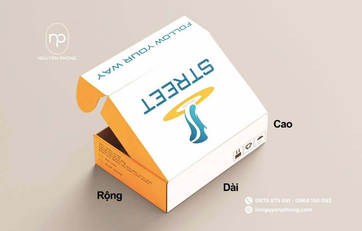 Hộp carton chất lượng cao.